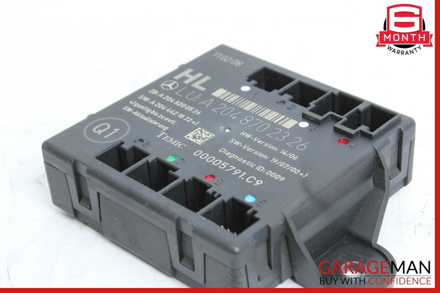 08-14 Mercedes W204 C300 C350 Rear Left Side Door Control Module 2048702326 OEM