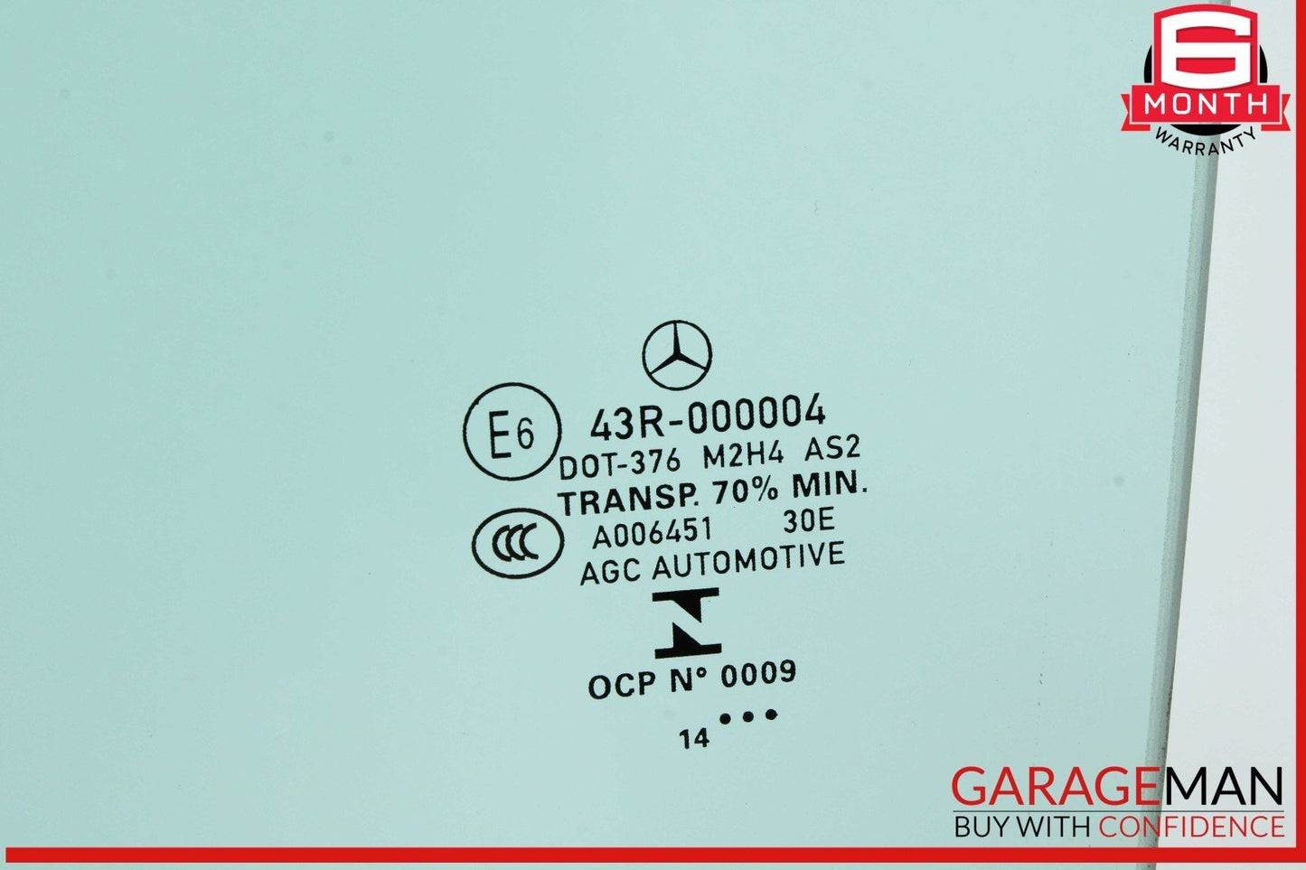 15-21 Mercedes W205 C300 C400 Rear Left Driver Side Door Window Glass OEM