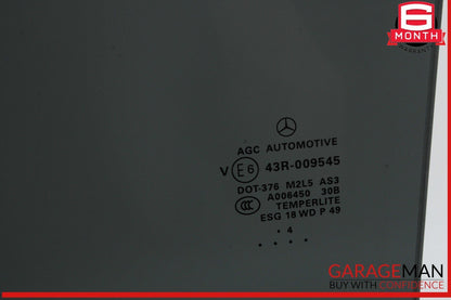 13-19 Mercedes X166 GL550 GLS550 Rear Left Driver Side Door Window Glass OEM