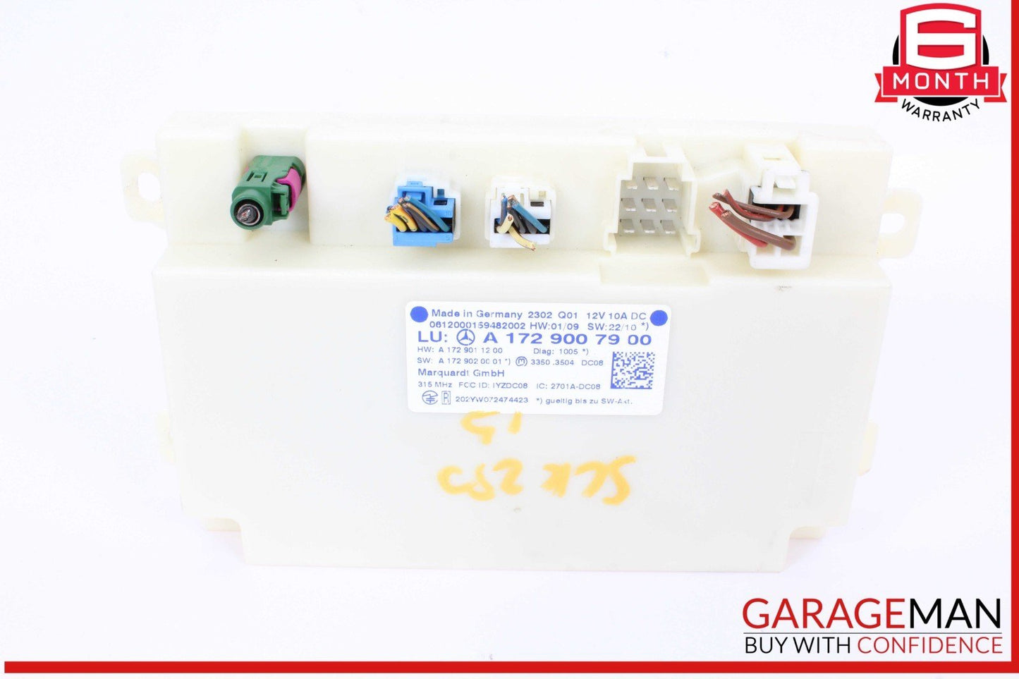 10-15 Mercedes R172 SLK250 C300 Keyless Go Entry Control Module 1729007900 OEM