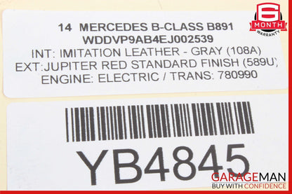 10-16 Mercedes B-Class W242 W246 E350 Sirius Satellite Radio Receiver Module OEM