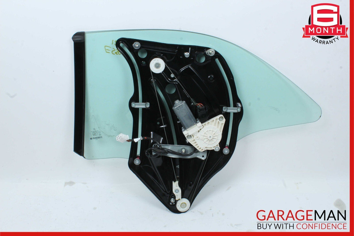 10-16 Mercedes W212 E550 Rear Right Quarter Window Glass & Regulator Motor Plate