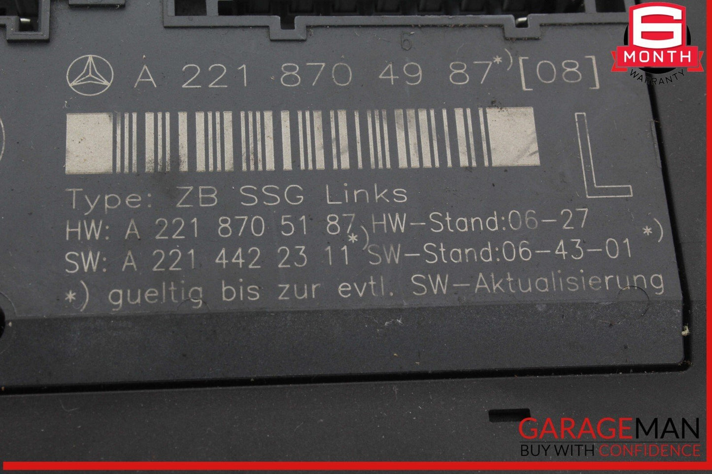 07-13 Mercedes W221 S550 S63 AMG Front Left Driver Side Under Seat Control Unit