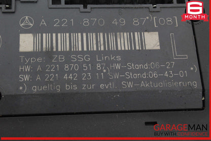 07-13 Mercedes W221 S550 S63 AMG Front Left Driver Side Under Seat Control Unit