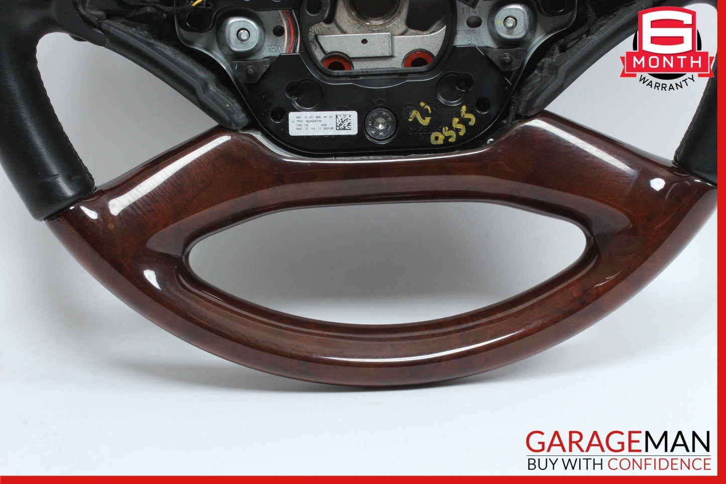 10-14 Mercedes S550 4 Spoke Steering Wheel w/ Paddle Shifters Wood Anthracite