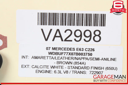 06-11 Mercedes W211 E63 AMG Rear Right Side Suspension Lower Control Arm OEM