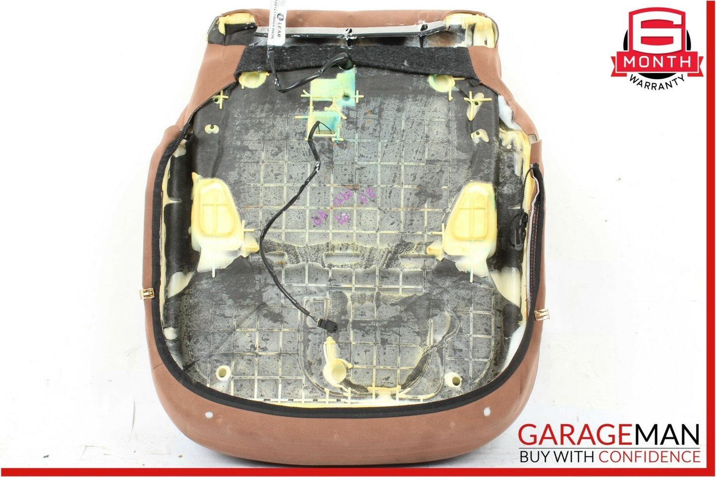 14-17 Maserati Ghibli Front Right Passenger Side Lower Bottom Seat Cushion Brown