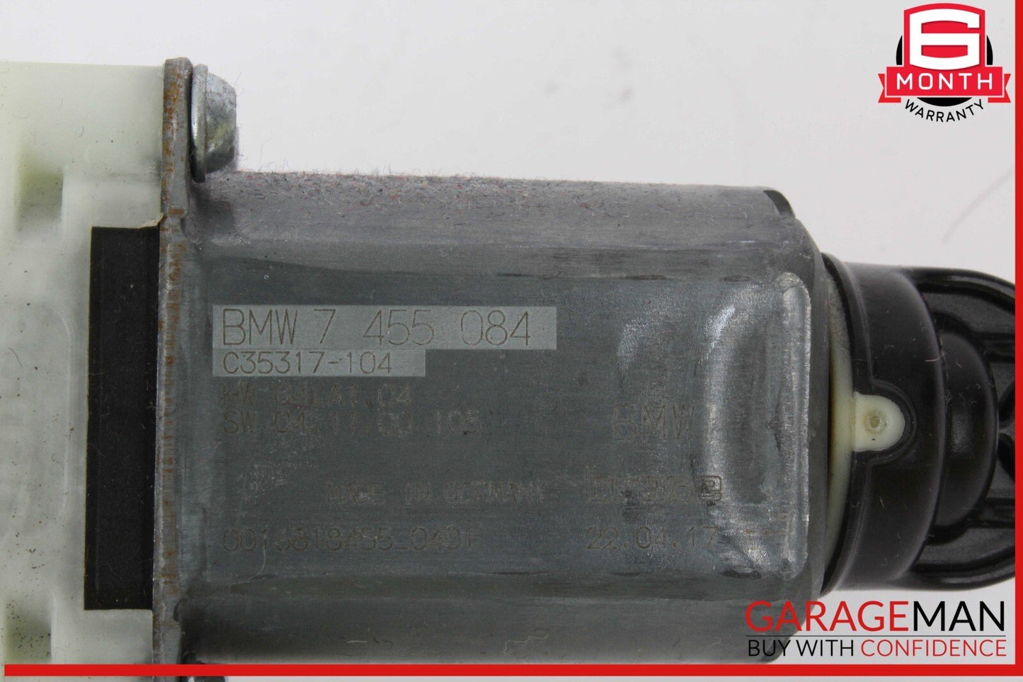 17-20 BMW 530E Rear Right Passenger Side Window Regulator Motor 7455084 OEM