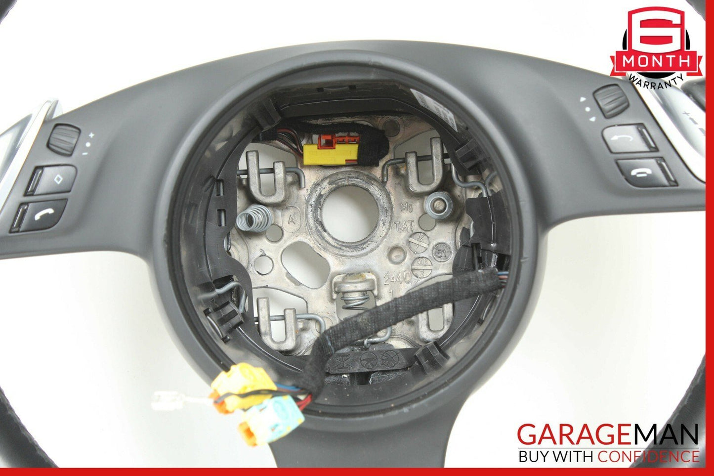 10-15 Porsche Cayenne Panamera Multifunction Steering Wheel Assembly Black OEM