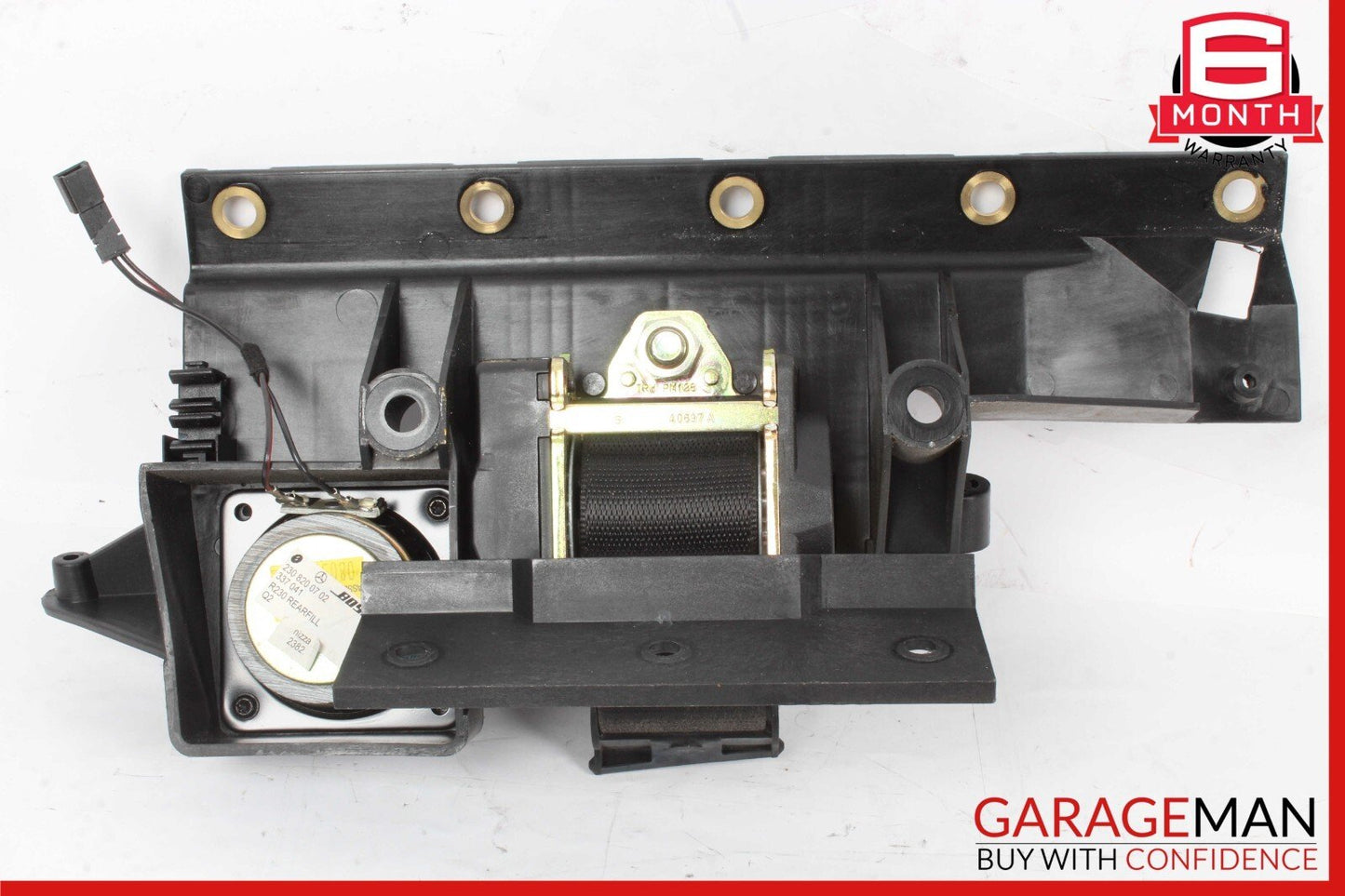 03-08 Mercedes R230 SL500 Rear Left Seat Belt Retractor Luggage w/ Speaker OEM