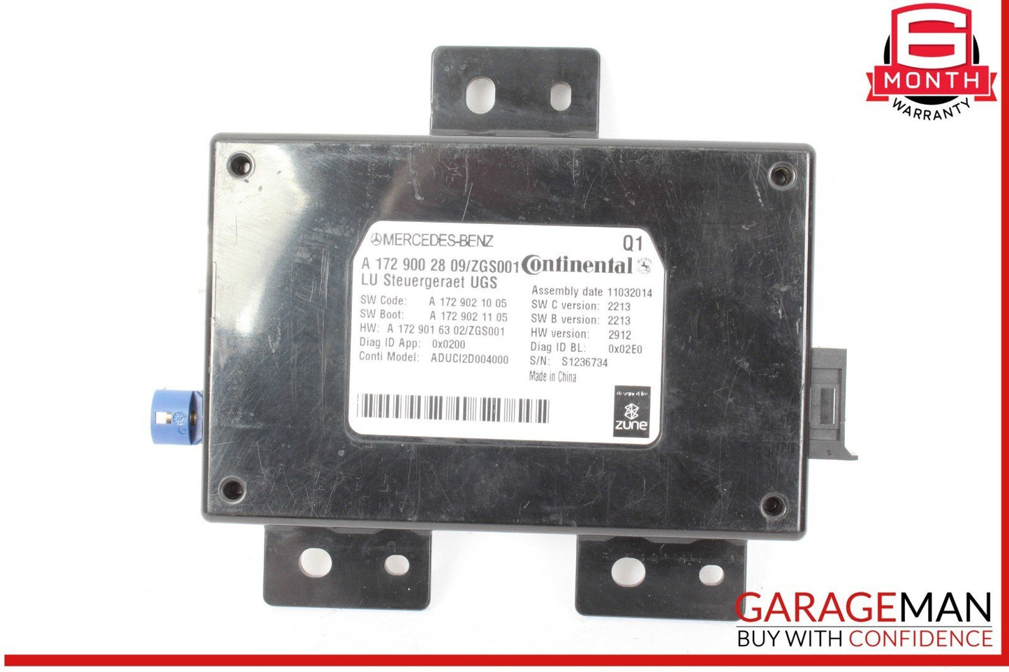 12-20 Mercedes W204 C250 CGI GL550 Communication Control Module Unit OEM