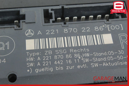 07-13 Mercedes W221 S550 S400 Front Right Side Under Seat Control Unit OEM