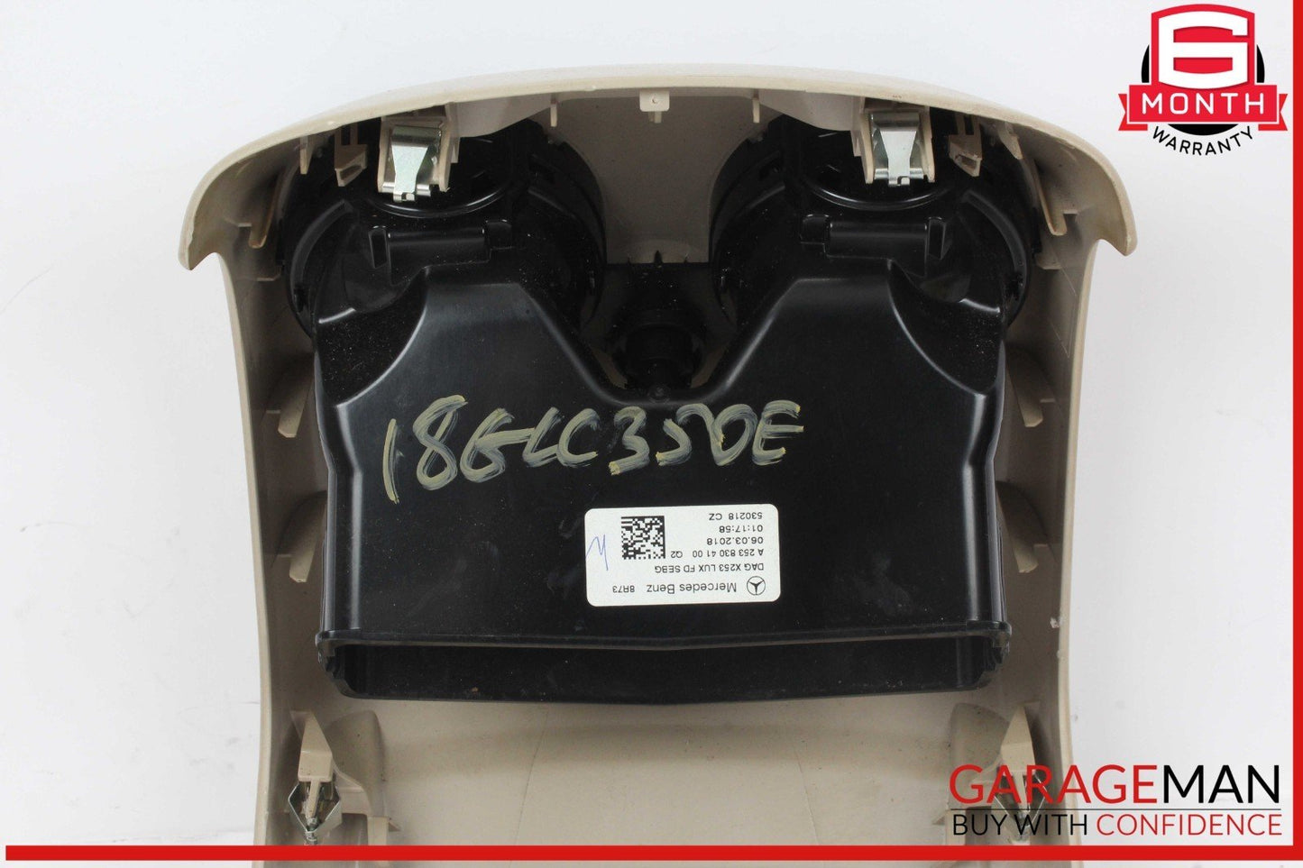 18-20 Mercedes X253 GLC350e Rear Center Console AC Air Vent Trim Beige OEM