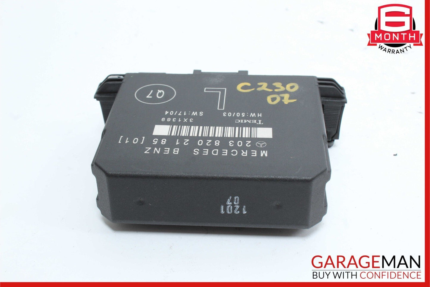 01-07 Mercedes W203 C230 C240 Door Control Module Rear Left 2038202185 OEM