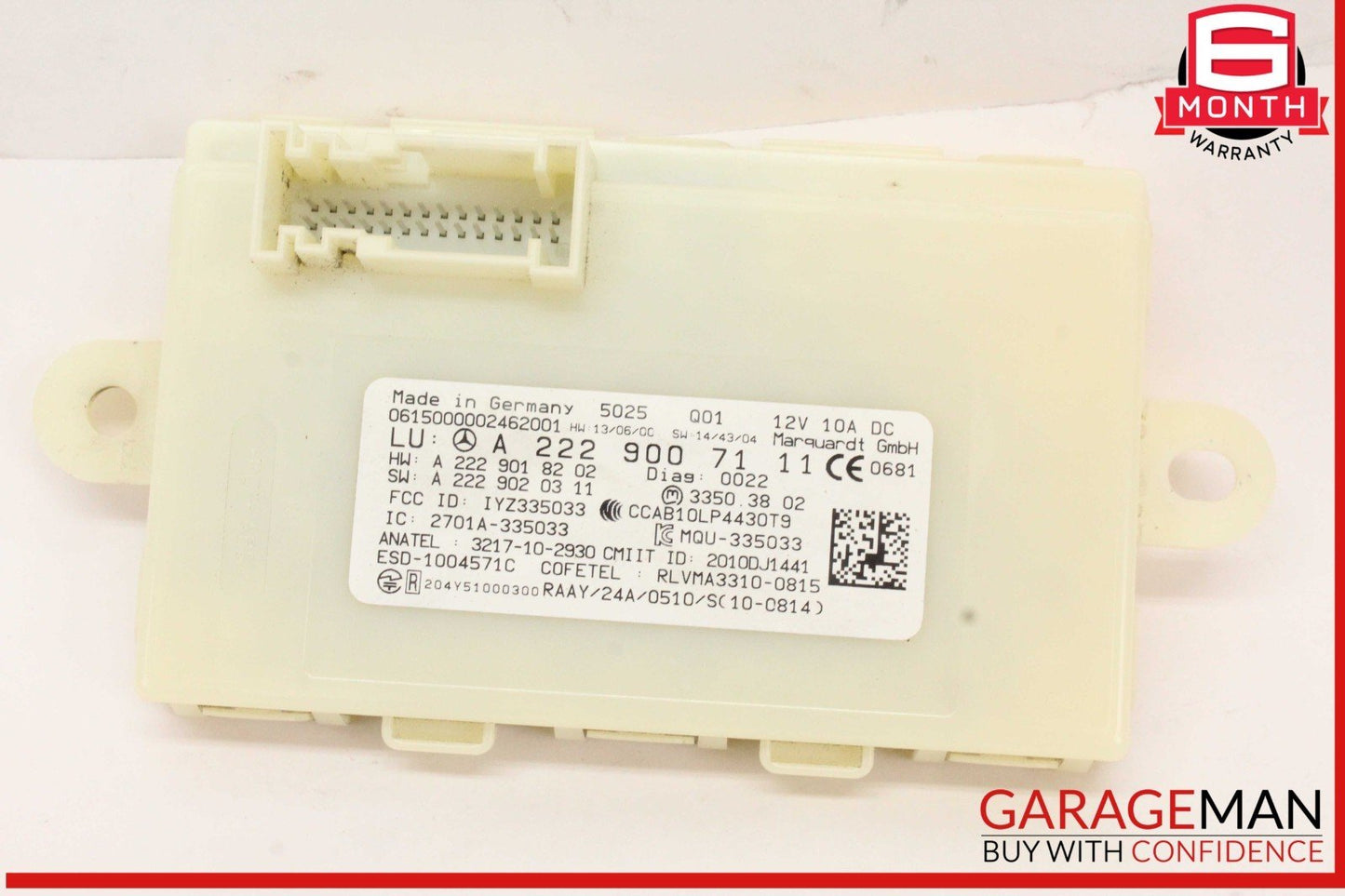 14-19 Mercedes W205 C300 S600 GLC350 S550 Keyless Go Entry Control Module OEM