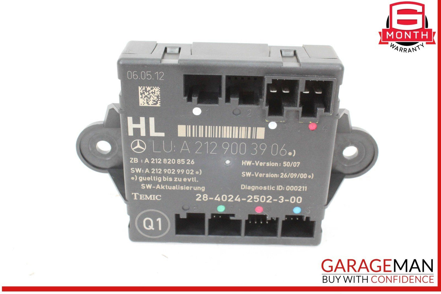 08-14 Mercedes W212 E350 Rear Left Driver Side Door Control Module Unit OEM