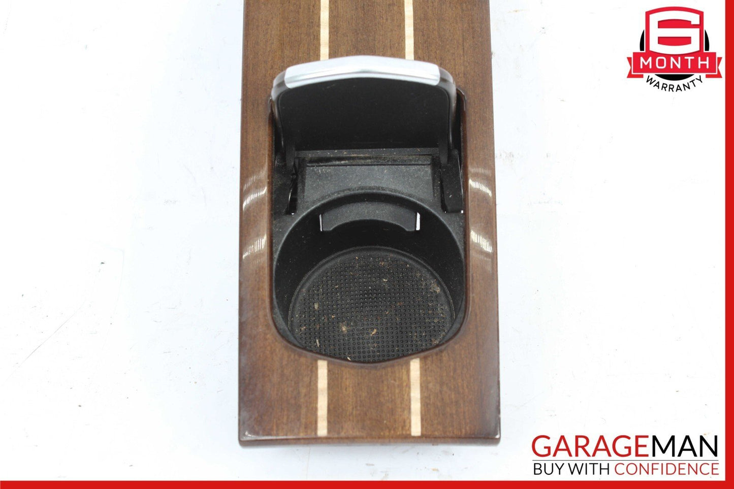 10-16 Porsche Panamera 970 Rear Center Console Cupholder Compartment Assy Wood