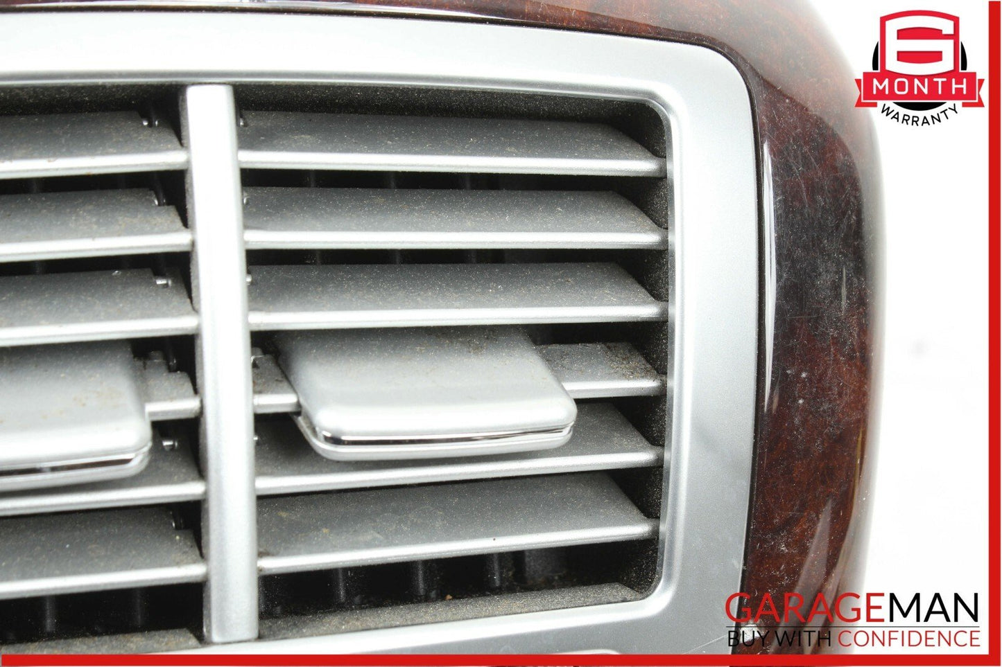 07-13 Mercedes S550 Rear Center Console A/C AC Air Vent Grille Panel Trim Wood