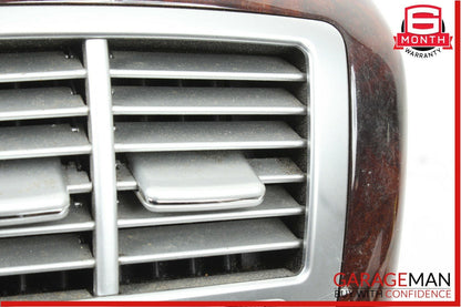 07-13 Mercedes S550 Rear Center Console A/C AC Air Vent Grille Panel Trim Wood