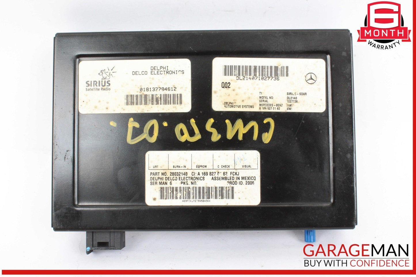 03-09 Mercedes W209 CLK350 C350 Sirius Satellite Radio Receiver 1698270162 OEM