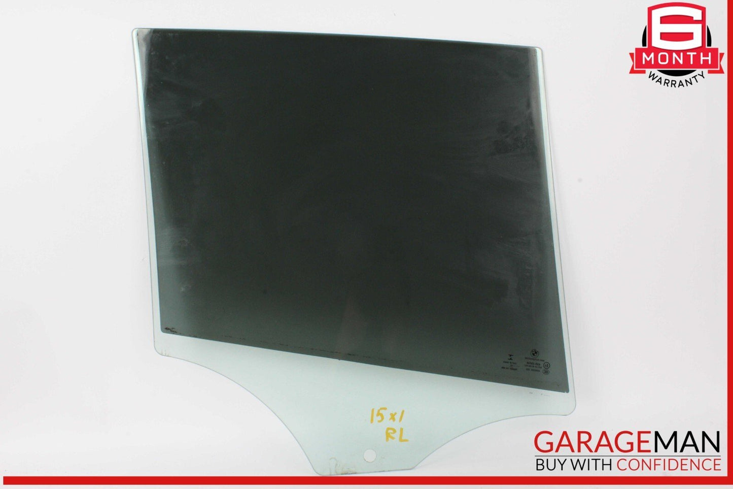 12-15 BMW X1 Rear Left Driver Side Door Window Glass 2990299 OEM
