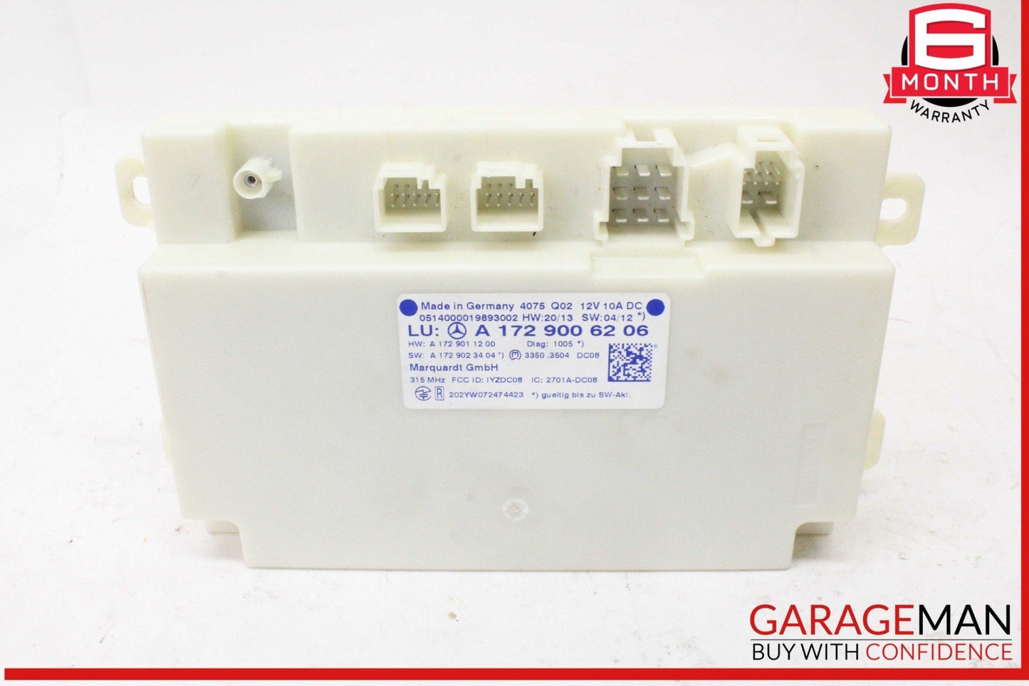 10-15 Mercedes X204 GLK350 4MATIC Keyless Go Entry Control Module 1729006206 OEM