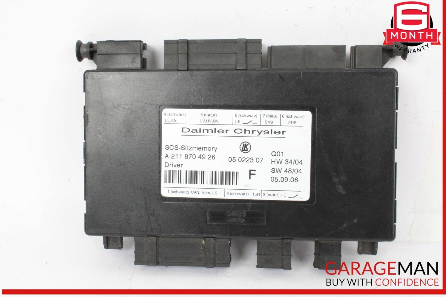 03-11 Mercedes W219 CLS550 SLK280 Front Left Side Seat Control Module OEM
