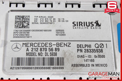 10-17 Mercedes R172 SLK250 C300 Sirius Satellite Radio Receiver Module Unit OEM