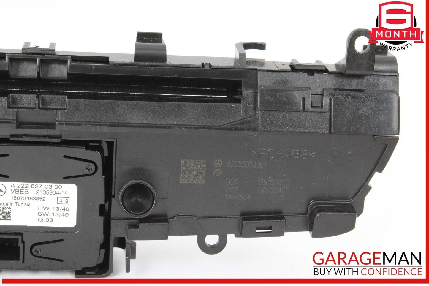 15-18 Mercedes W205 C300 Center Dashboard Hazard Control Switch w/ Clock Assy