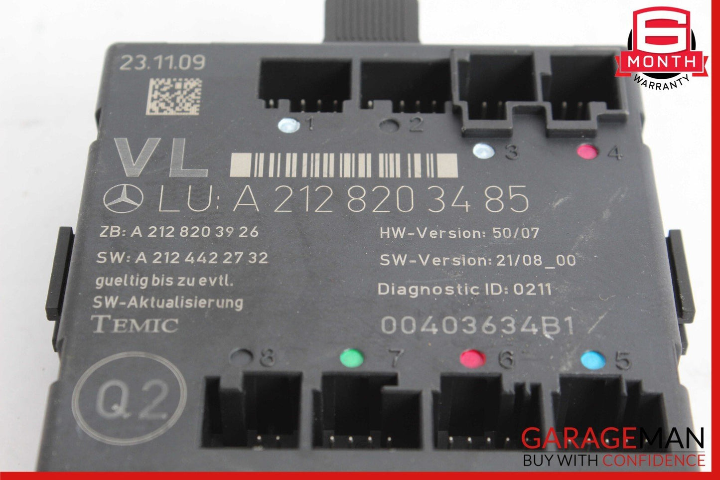08-18 Mercedes W212 E350 E400 SLK350 Front Left Side Door Control Module OEM