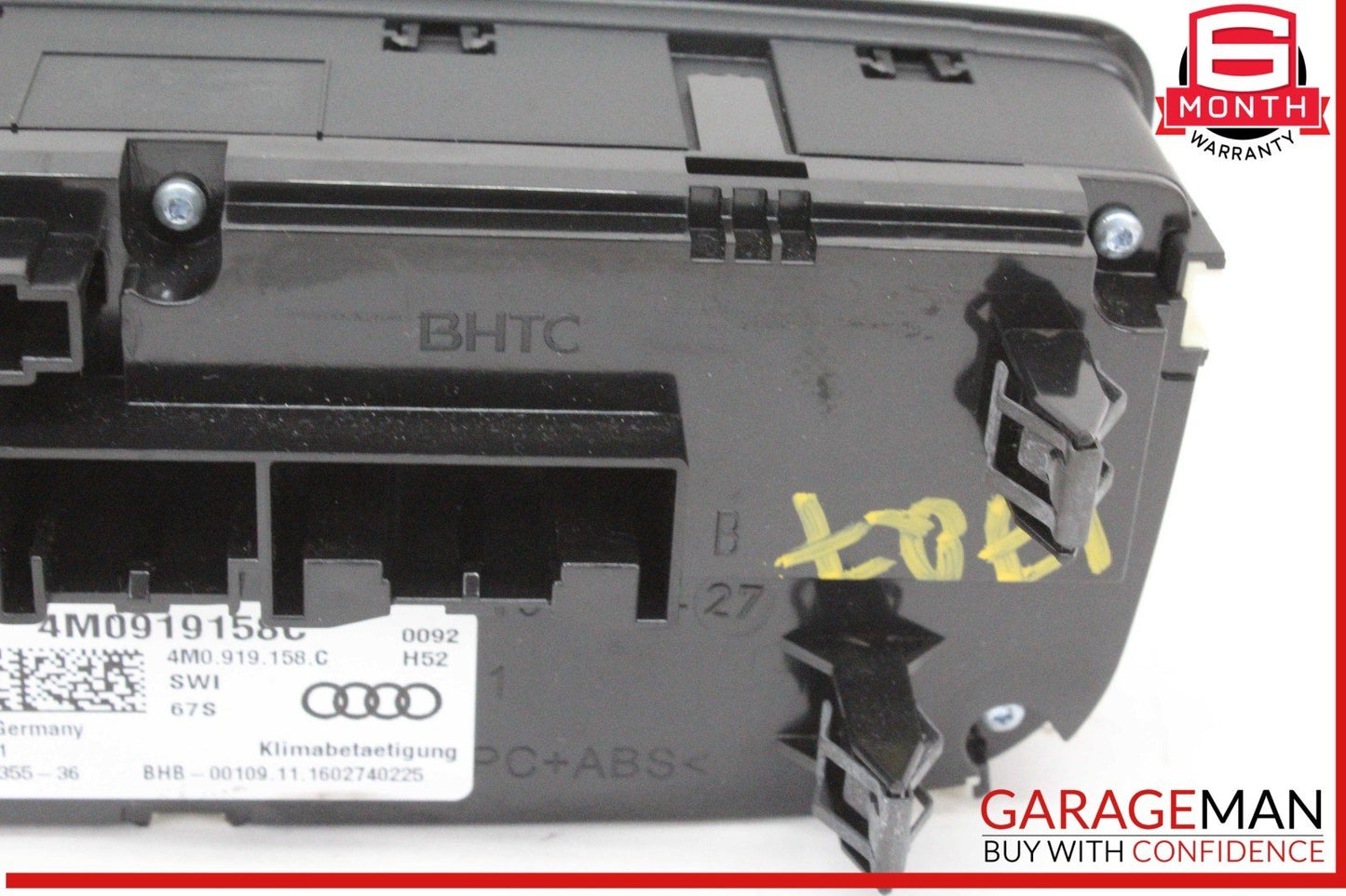 17-19 Audi Q7 Rear AC Air Conditioning Heater Temperature Climate Control Panel