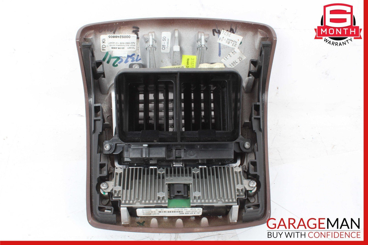 07-13 Mercedes W221 S600 S400 Rear Center Console A/C Air Vent Trim Wood OEM
