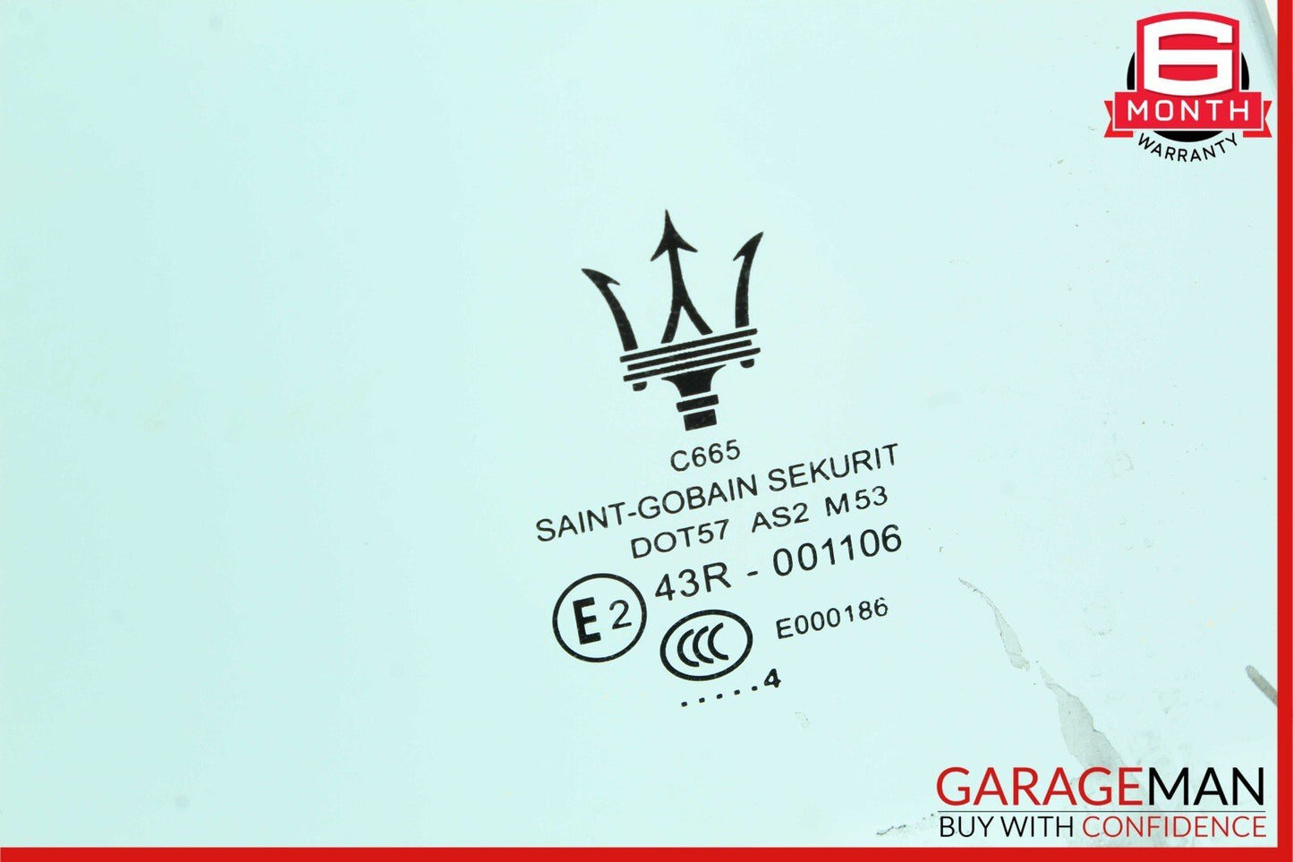14-17 Maserati Ghibli Rear Right Passenger Side Door Window Auto Glass Clear OEM