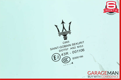 14-17 Maserati Ghibli Rear Right Passenger Side Door Window Auto Glass Clear OEM