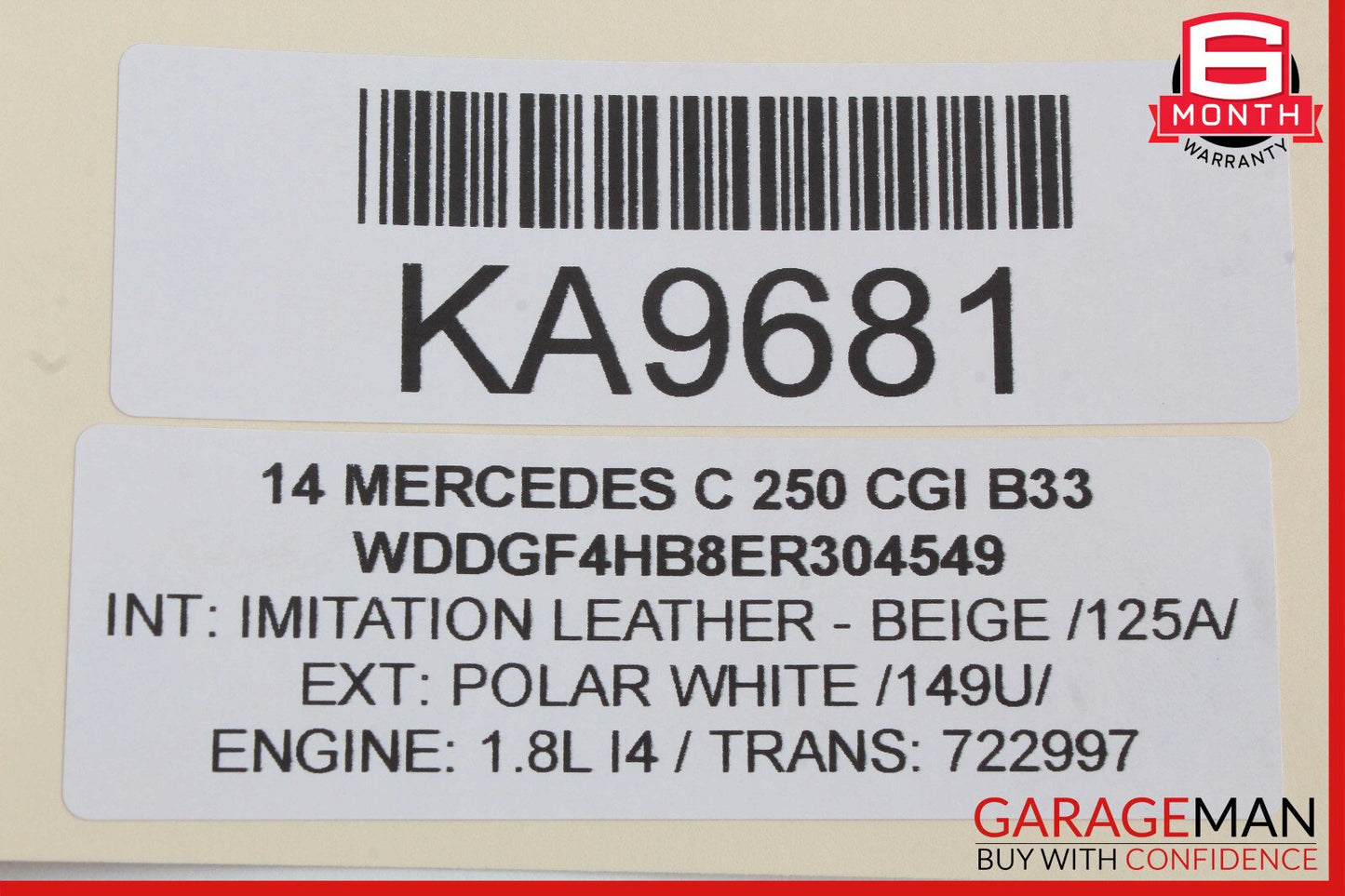 08-14 Mercedes W204 C250 C300 C350 Rear Right Side Door Lock Latch Actuator OEM