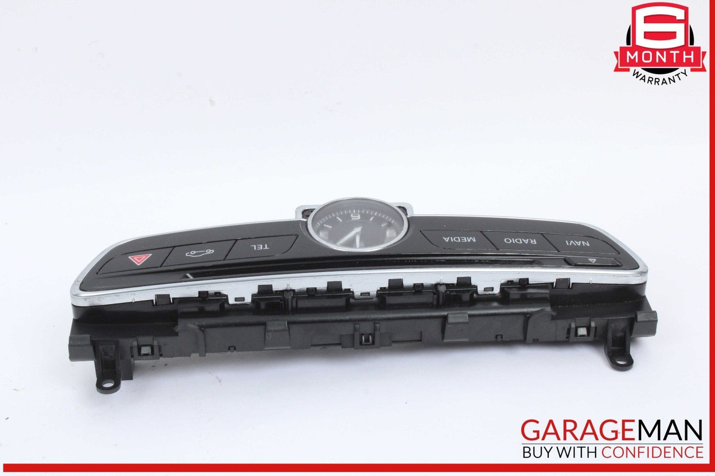 15-18 Mercedes W205 C300 Center Dashboard Hazard Control Switch w/ Clock Assy