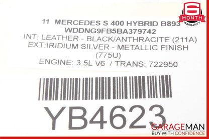 10-14 Mercede W221 S400 E400 Hybrid Fuse Box Control Module 0005406050 OEM