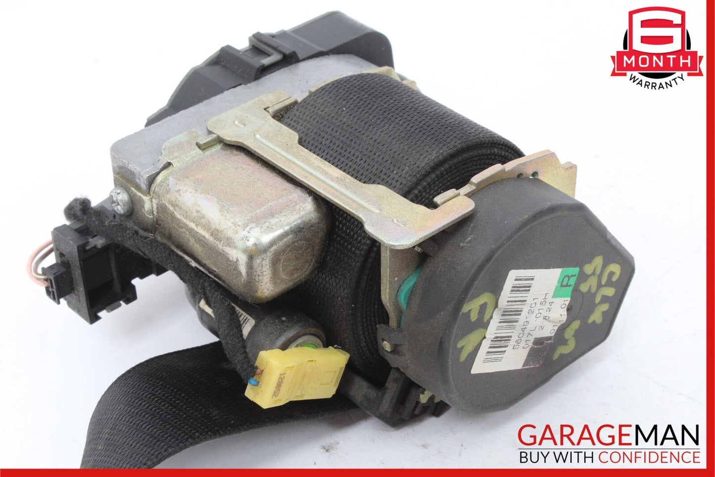 97-03 Mercedes W208 CLK320 CLK55 Front Right Seatbelt Seat Belt Retractor Black