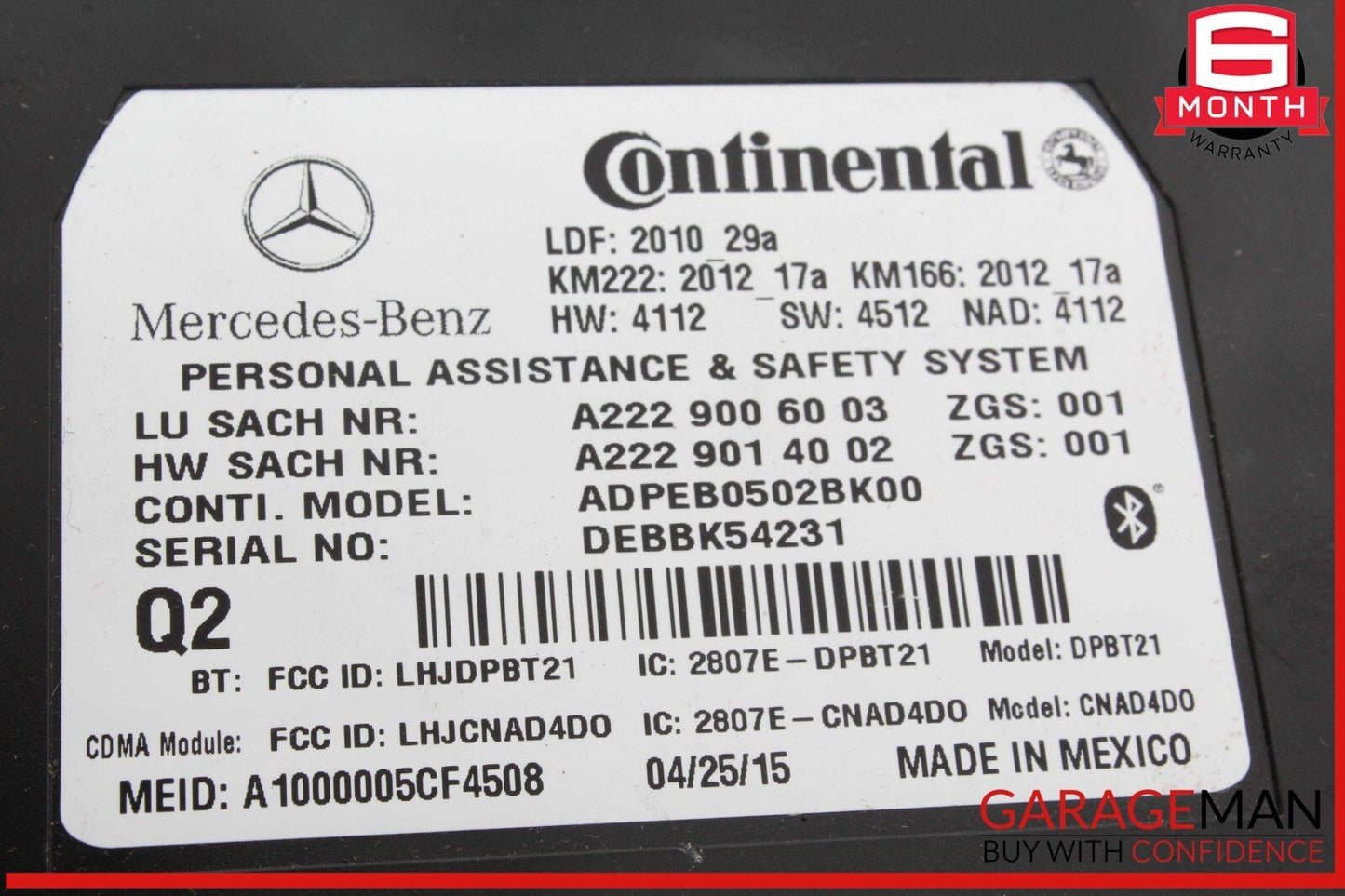 12-20 Mercedes W218 CLS550 SL400 GLA250 Communication Control Module Unit OEM