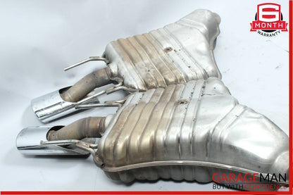 07-09 Mercedes W221 S450 S550 S600 AMG Sport Rear Exhaust Muffler Tips Set OEM