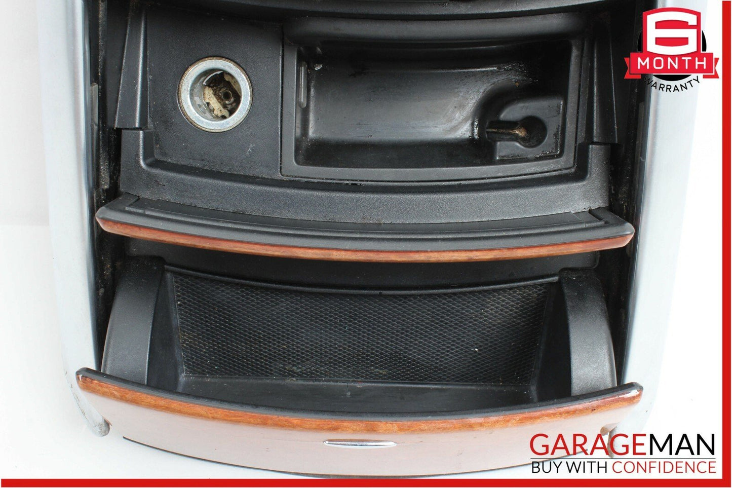 06-09 Mercedes W251 R320 Center Console Cup Holder Ashtray Cover Assembly Wood