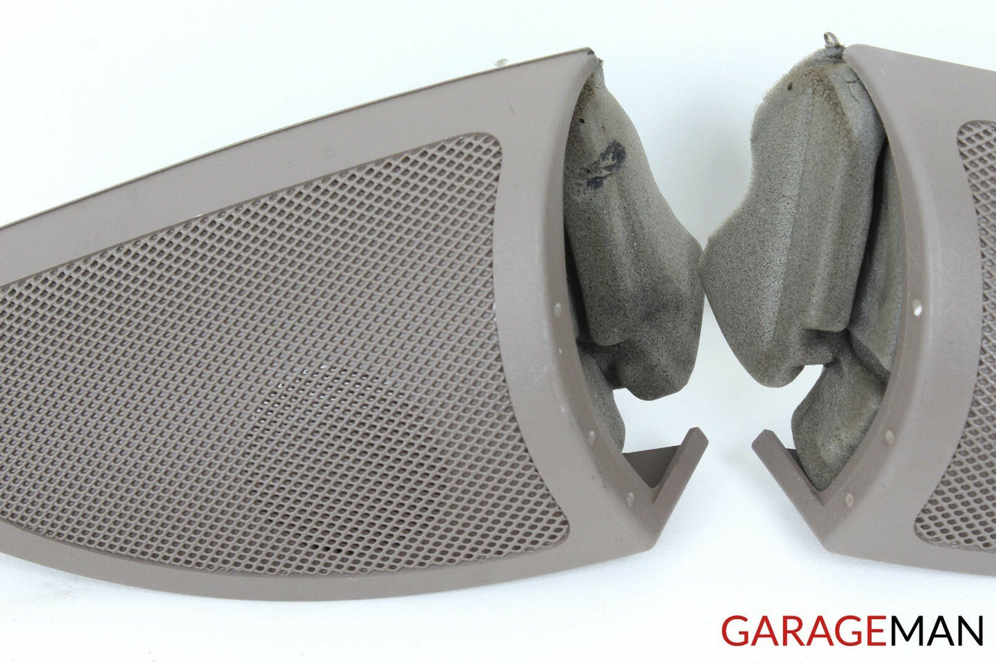 06-10 Mercedes W251 R350 Left & Right Side Door Corner Tweeter Speaker Set Brown