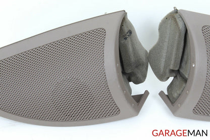 06-10 Mercedes W251 R350 Left & Right Side Door Corner Tweeter Speaker Set Brown