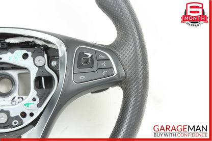 16-18 Mercedes W213 E250 E400 AMG Sport 3 Spoke Steering Wheel Assembly Black