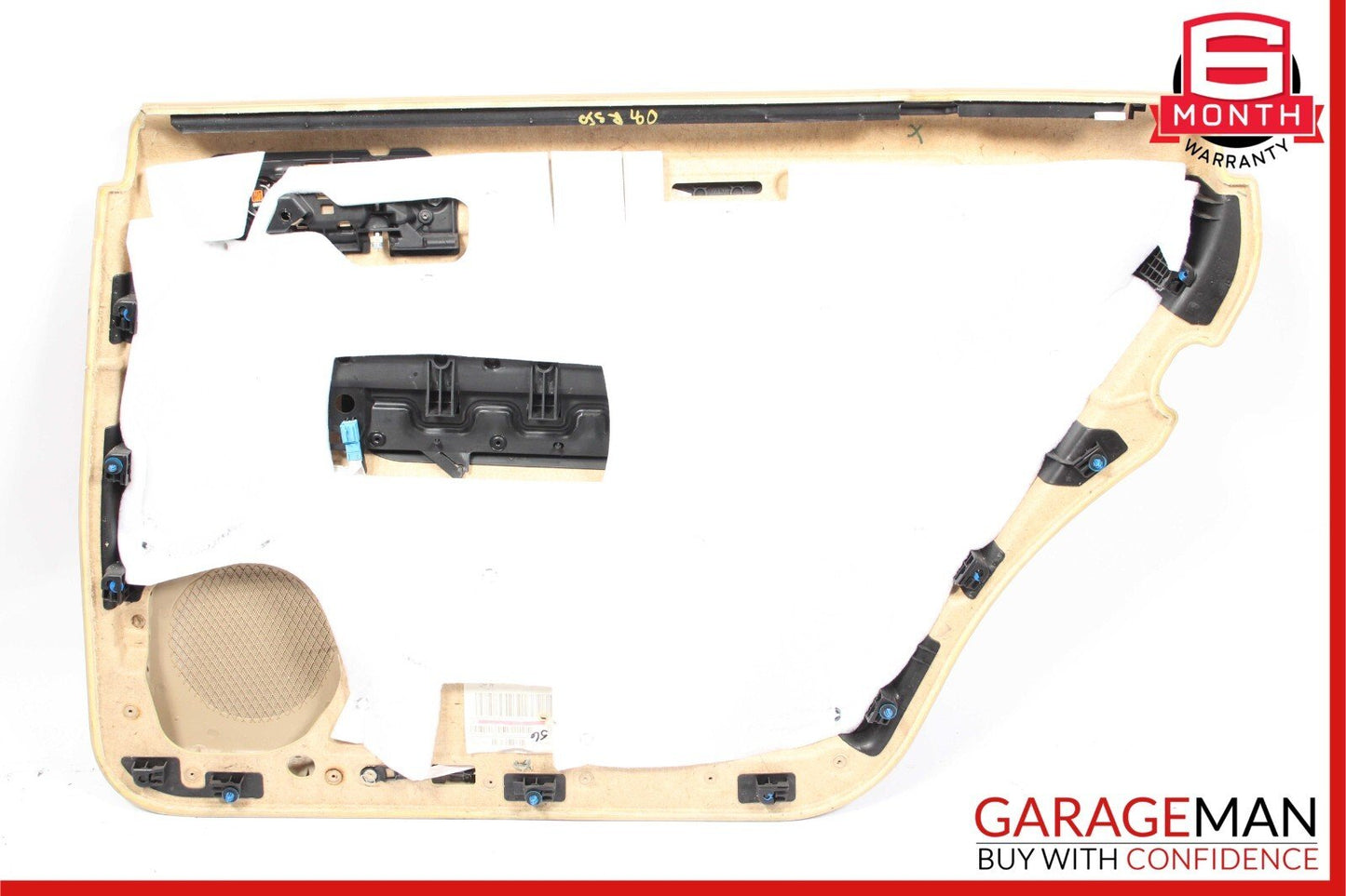 06-10 Mercedes W251 R350 Rear Left Side Complete Interior Door Panel Brown OEM