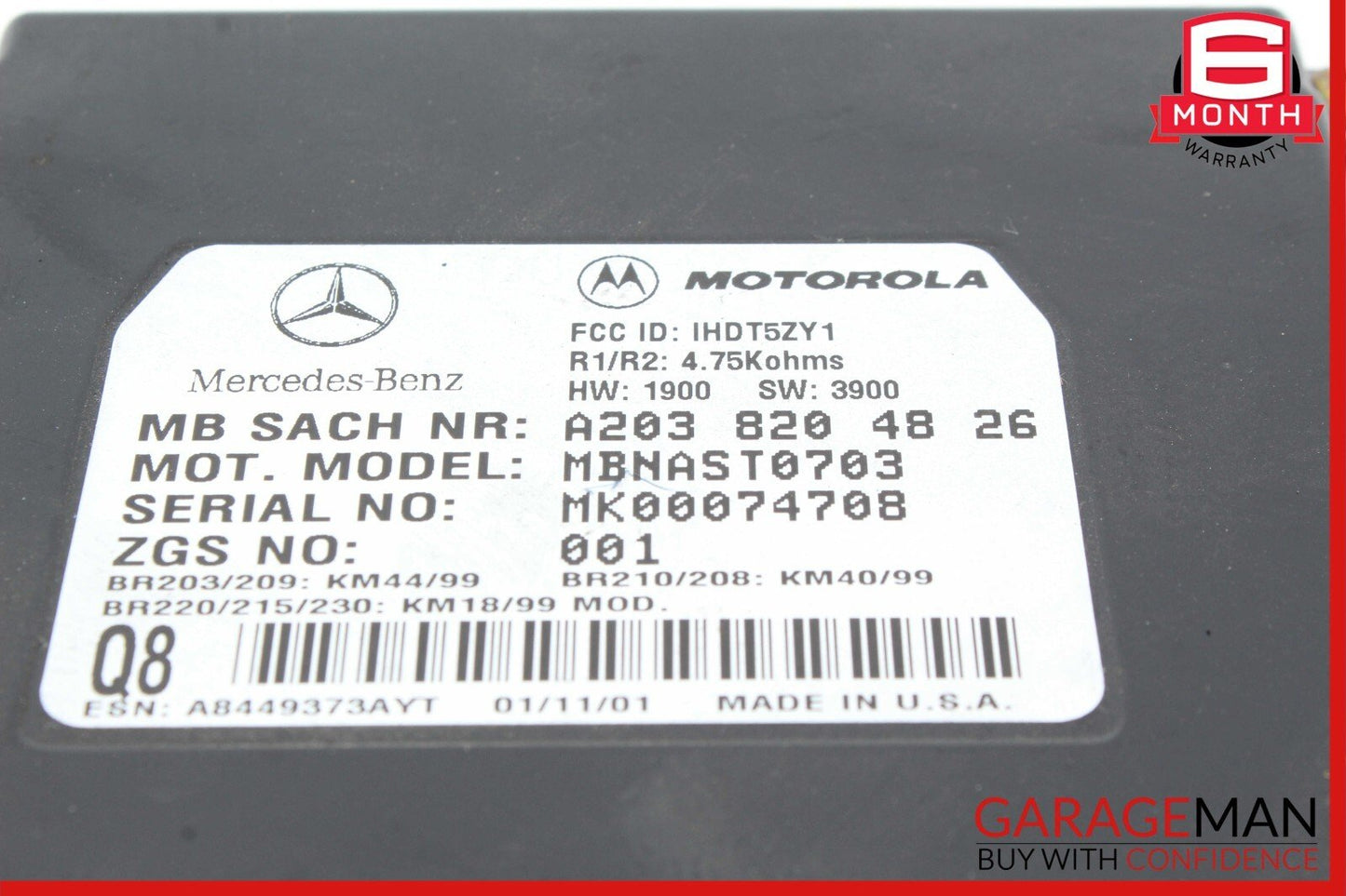97-09 Mercedes W210 E320 SL550 Voice Control Communication Module Unit Audio