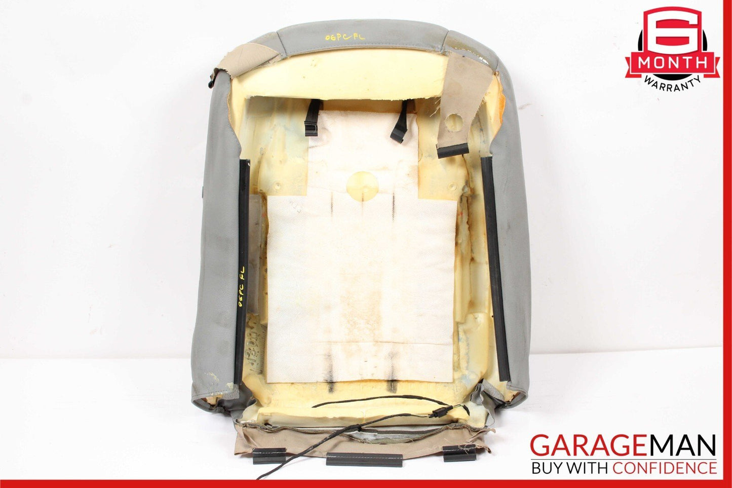 03-10 Porsche Cayenne 955 957 Front Left Side Top Upper Seat Cushion Cover Grey