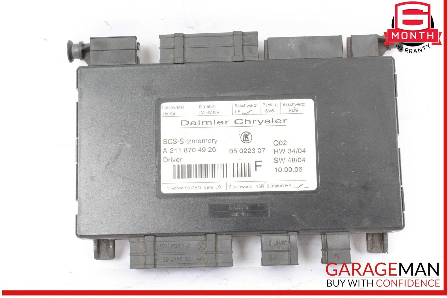 03-12 Mercedes W251 R500 CLS550 SLK350 Seat Control Module Left Side OEM