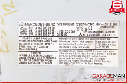 12-16 Mercedes W212 E350 GL450 DVD CD Changer Video Player OEM