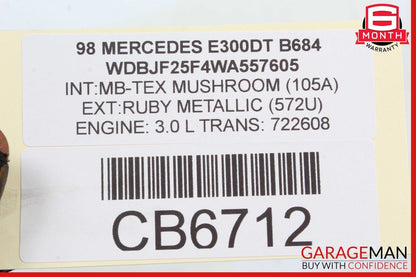 98-02 Mercedes W210 E300 Rear Left & Right Suspension Coil Spring Absorber Set